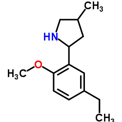 Pyrrolidine, 2-(5-ethyl-2-methoxyphenyl)-4-methyl- (9CI) Structure