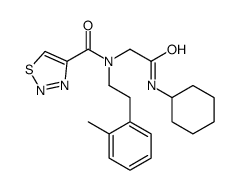 1,2,3-Thiadiazole-4-carboxamide,N-[2-(cyclohexylamino)-2-oxoethyl]-N-[2-(2-methylphenyl)ethyl]-(9CI) structure