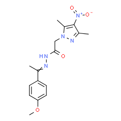 1H-Pyrazole-1-aceticacid,3,5-dimethyl-4-nitro-,[1-(4-methoxyphenyl)ethylidene]hydrazide(9CI)结构式