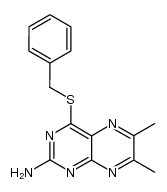 4-(benzylsulfanyl)-6,7-dimethyl-2-pteridinamine Structure