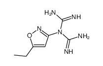 1-carbamimidoyl-1-(5-ethyl-1,2-oxazol-3-yl)guanidine Structure