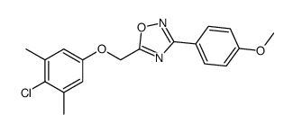 5-[(4-chloro-3,5-dimethylphenoxy)methyl]-3-(4-methoxyphenyl)-1,2,4-oxadiazole Structure