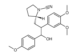 (S)-2-[2-(3,4-Dimethoxy-phenyl)-3-hydroxy-3-(4-methoxy-phenyl)-propyl]-pyrrolidine-1-carbonitrile结构式