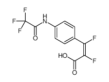 2,3-difluoro-3-[4-[(2,2,2-trifluoroacetyl)amino]phenyl]prop-2-enoic acid结构式
