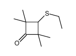 3-ethylsulfanyl-2,2,4,4-tetramethylcyclobutan-1-one结构式