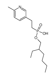 [2-(6-Methyl-pyridin-3-yl)-ethyl]-phosphonic acid mono-(2-ethyl-hexyl) ester结构式