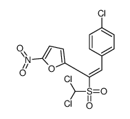 2-[(E)-2-(4-chlorophenyl)-1-(dichloromethylsulfonyl)ethenyl]-5-nitrofuran Structure