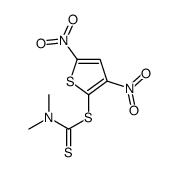 (3,5-dinitrothiophen-2-yl) N,N-dimethylcarbamodithioate结构式