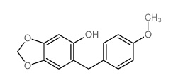 6-[(4-methoxyphenyl)methyl]-1,3-benzodioxol-5-ol结构式