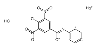 chloro-[4-[(4-chloro-3,5-dinitrobenzoyl)amino]phenyl]mercury结构式