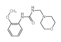 3-(2-methoxyphenyl)-1-(morpholin-4-ylmethyl)urea结构式