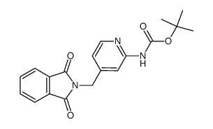 tert-butyl {4-[(1,3-dioxo-1,3-dihydro-2H-isoindol-2-yl)methyl]pyridin-2-yl}carbamate结构式