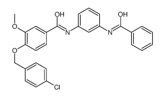 N-(3-benzamidophenyl)-4-[(4-chlorophenyl)methoxy]-3-methoxybenzamide Structure