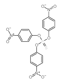 Phosphorothioic acid,O,O,O-tris(4-nitrophenyl) ester structure