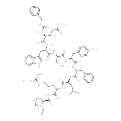 LHRH, Gln(1)-des-His(2)-Phe(6)-N-Et-ProNH2(9)- structure