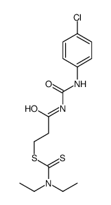 [3-[(4-chlorophenyl)carbamoylamino]-3-oxopropyl] N,N-diethylcarbamodithioate Structure