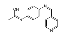 N-[4-(pyridin-4-ylmethylideneamino)phenyl]acetamide结构式