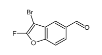 3-bromo-2-fluoro-1-benzofuran-5-carbaldehyde结构式