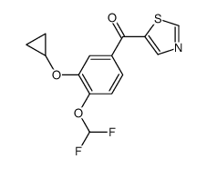 [3-cyclopropyloxy-4-(difluoromethoxy)phenyl]-(1,3-thiazol-5-yl)methanone结构式