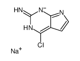 4-Chloro-7H-pyrrolo[2,3-d]pyrimidin-2-amine sodium salt Structure