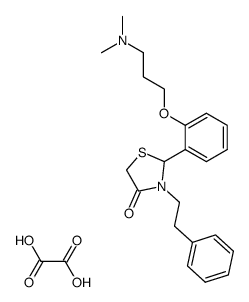 2-[2-[3-(dimethylamino)propoxy]phenyl]-3-(2-phenylethyl)-4-thiazolidinone, oxalate salt结构式