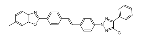 2-{4-[4-(4-chloro-5-phenyl-[1,2,3]triazol-2-yl)-styryl]-phenyl}-6-methyl-benzooxazole Structure