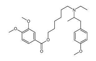 Phenethylamine, N-ethyl-N-(6-hydroxyhexyl)-4-methoxy-alpha-methyl-, 3, 4- dimethoxybenzoate (ester) structure