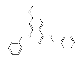 benzyl 2-benzyloxy-4-methoxy-6-methylbenzoate结构式