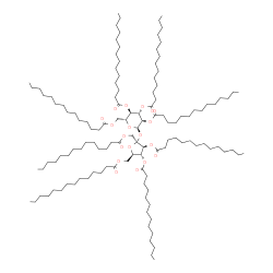 1,3,4,6-tetrakis-O-(1-oxotetradecyl)-β-D-fructofuranosyl-α-D-glucopyranoside tetramyristate结构式