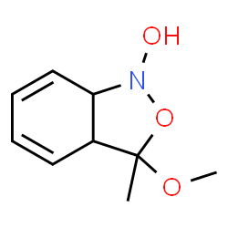 2,1-Benzisoxazole,1,3,3a,7a-tetrahydro-1-hydroxy-3-methoxy-3-methyl-(9CI) structure