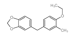 5-[(4-ethoxy-3-methyl-phenyl)methyl]benzo[1,3]dioxole结构式