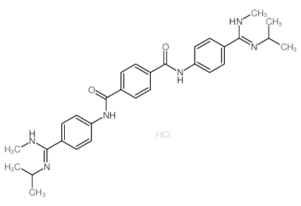 N,N-bis[4-(N-methyl-N-propan-2-yl-carbamimidoyl)phenyl]benzene-1,4-dicarboxamide structure