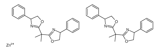 zinc,4-phenyl-2-[2-(4-phenyl-4,5-dihydro-1,3-oxazol-2-yl)propan-2-yl]-4,5-dihydro-1,3-oxazole Structure