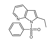 2-Ethyl-1-(phenylsulfonyl)-1H-pyrrolo[2,3-b]pyridine结构式