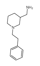 [1-(2-苯基乙基)哌啶-3-基]甲胺结构式