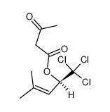 (R)-1-trichloromethyl-3-methyl-2-butenyl acetoacetate Structure