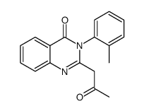 3-(2-methylphenyl)-2-(2-oxopropyl)quinazolin-4-one结构式