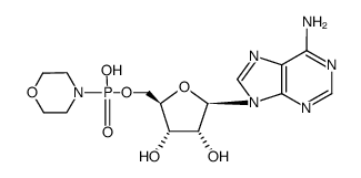 Morpholinophosphonic acid 5'-adenosyl ester Structure