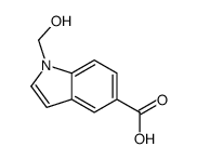 1-(HYDROXYMETHYL)-1H-INDOLE-5-CARBOXYLIC ACID结构式