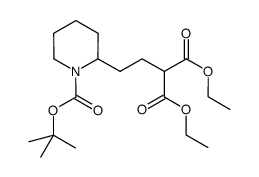 diethyl [2-[1-(tert-butoxycarbonyl)piperidin-2-yl]ethyl]malonate Structure