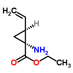 Cyclopropanecarboxylic acid,1-amino-2-ethenyl-,ethylester,(1R,2S)-(9CI) structure