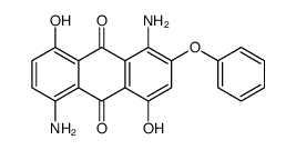 1,5-diamino-4,8-dihydroxy-2-phenoxyanthracene-9,10-dione Structure