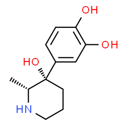 1,2-Benzenediol, 4-(3-hydroxy-2-methyl-3-piperidinyl)-, cis- (9CI) structure