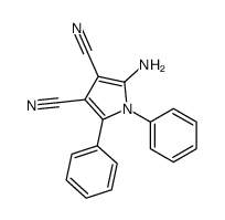 2-amino-1,5-diphenylpyrrole-3,4-dicarbonitrile结构式