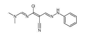 3-Chlor-5-dimethylamino-2-phenylhydrazonomethyl-4-aza-2,4-pentadiennitril结构式