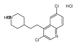3,6-dichloro-4-(2-piperidin-4-ylethyl)quinoline,dihydrochloride结构式