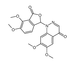 1-(4,5-dimethoxy-3-oxo-1H-2-benzofuran-1-yl)-6,7-dimethoxycinnolin-4-one结构式