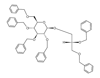 1,2-di-O-benzyl-3-O-(2,3,4,6-tetra-O-benzyl-β-D-glucopyranosyl)-sn-glycerol Structure