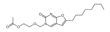 2-[(6-octyl-2-oxofuro[2,3-d]pyrimidin-3-yl)methoxy]ethyl acetate Structure