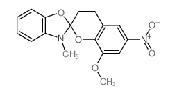 8'-methoxy-3-methyl-6'-nitrospiro[1,3-benzoxazole-2,2'-chromene] Structure